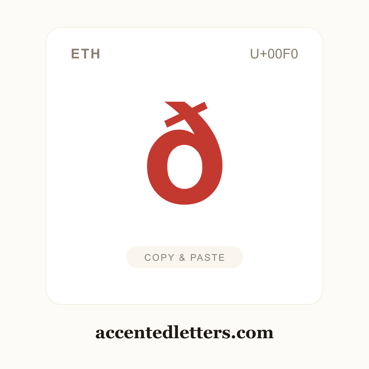 ð eth (U+00F0) — copy and paste (accentedletters.com)