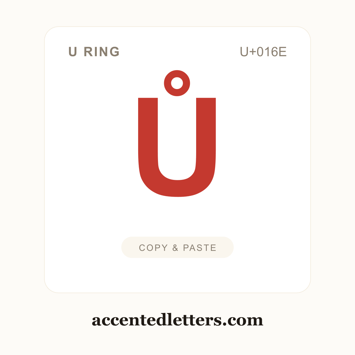 Ů U ring (U+016E) — copy and paste (accentedletters.com)