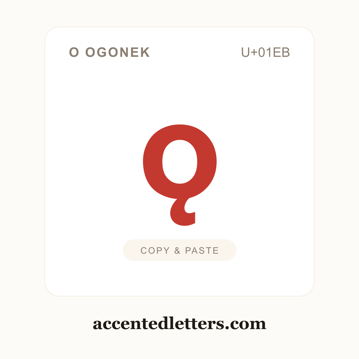 ǫ o ogonek (U+01EB) — copy and paste (accentedletters.com)