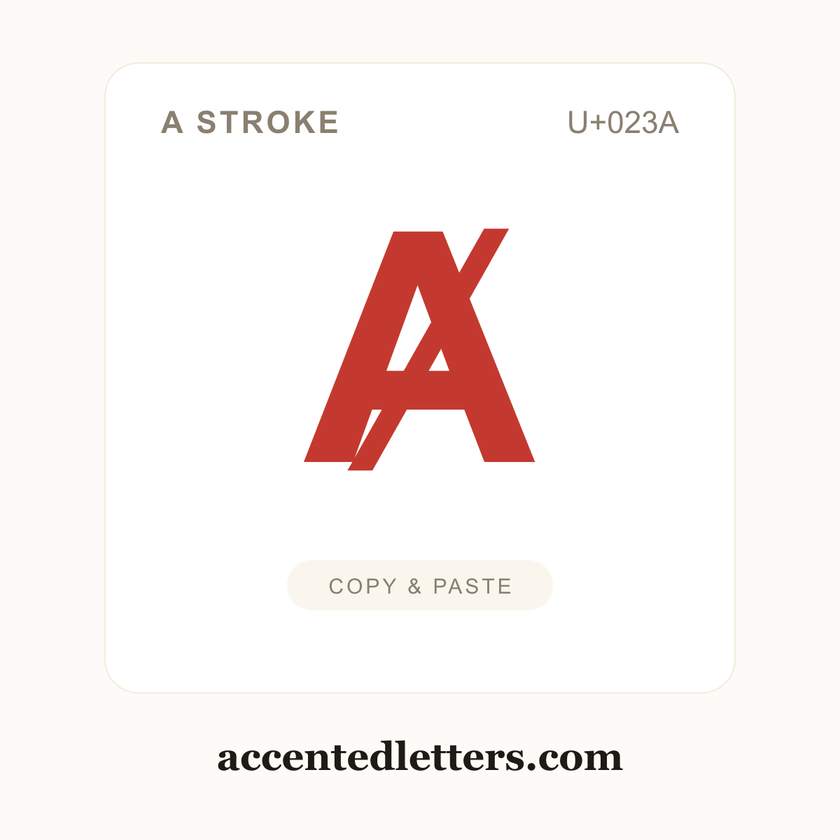 Ⱥ A stroke (U+023A) — copy and paste (accentedletters.com)