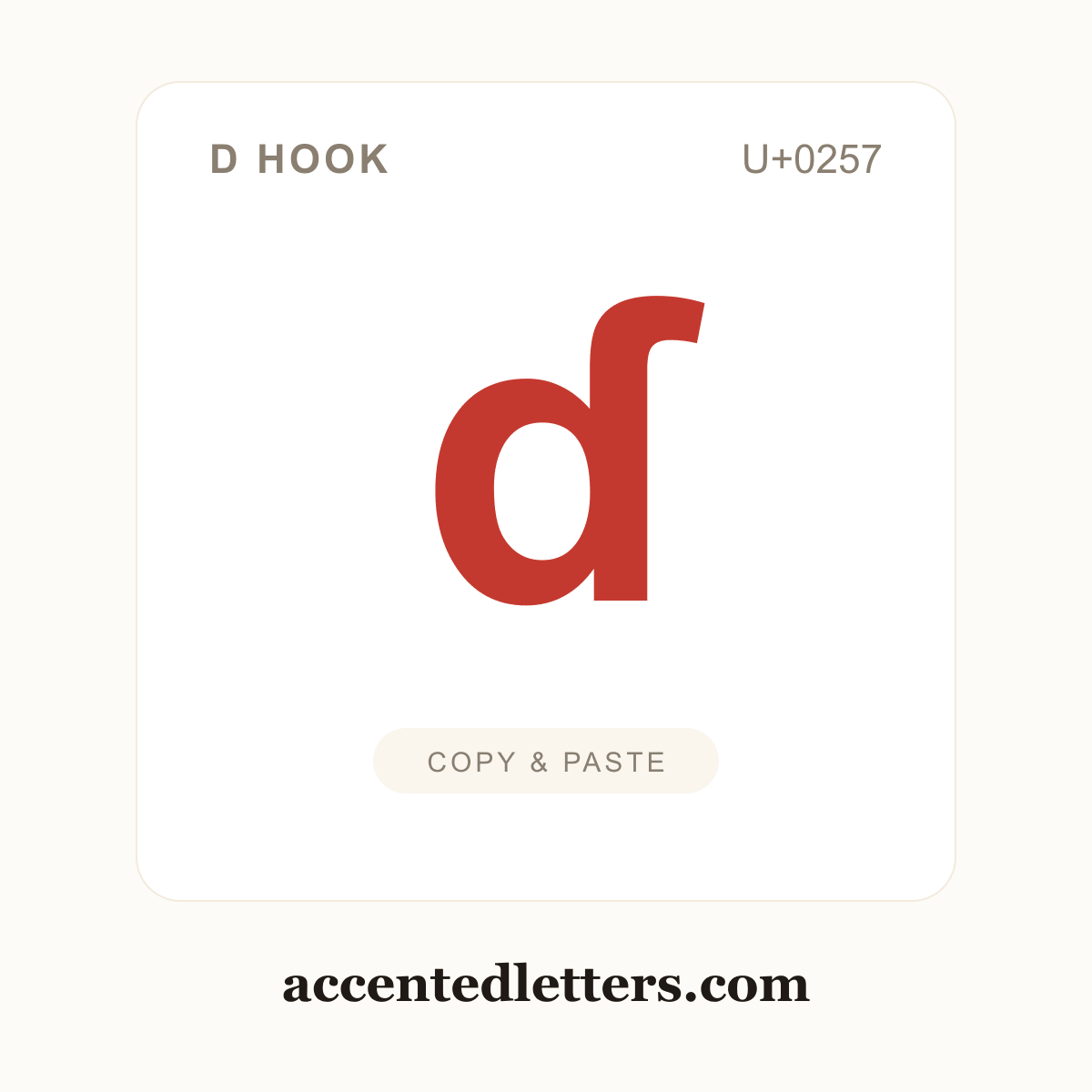 ɗ d hook (U+0257) — copy and paste (accentedletters.com)
