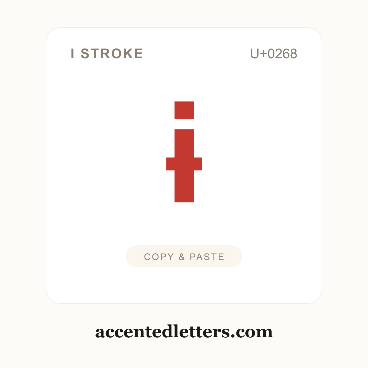 ɨ i stroke (U+0268) — copy and paste (accentedletters.com)