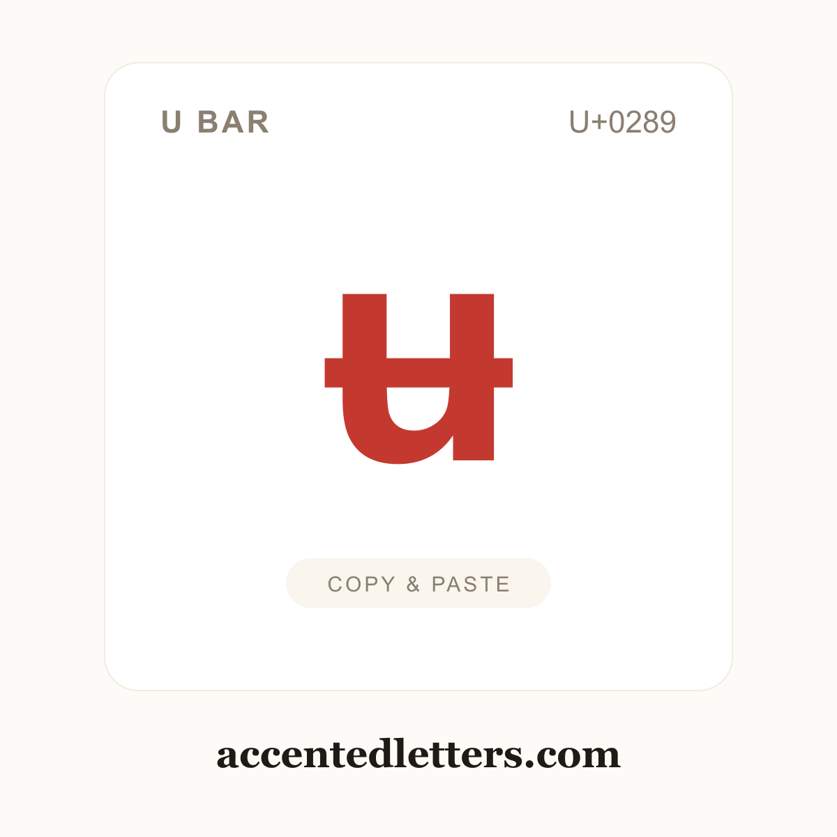ʉ u bar (U+0289) — copy and paste (accentedletters.com)