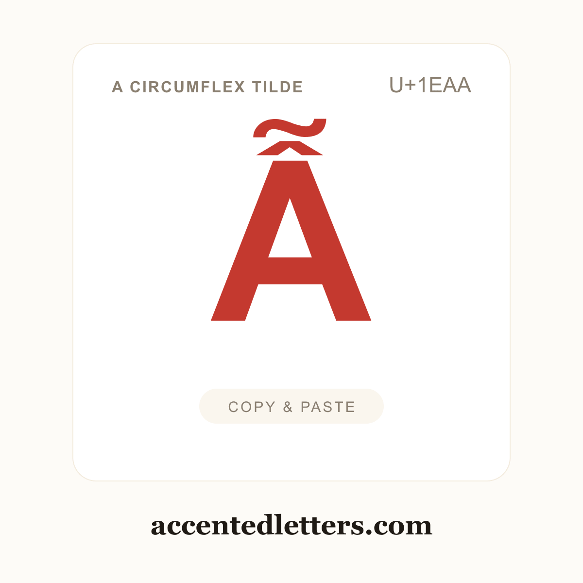 Ẫ A circumflex tilde (U+1EAA) — copy and paste (accentedletters.com)