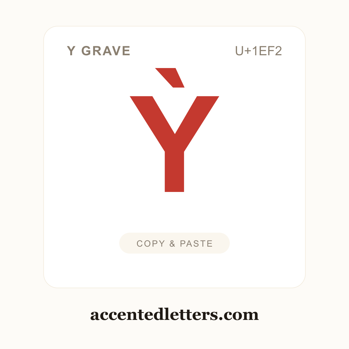 Ỳ Y grave (U+1EF2) — copy and paste (accentedletters.com)